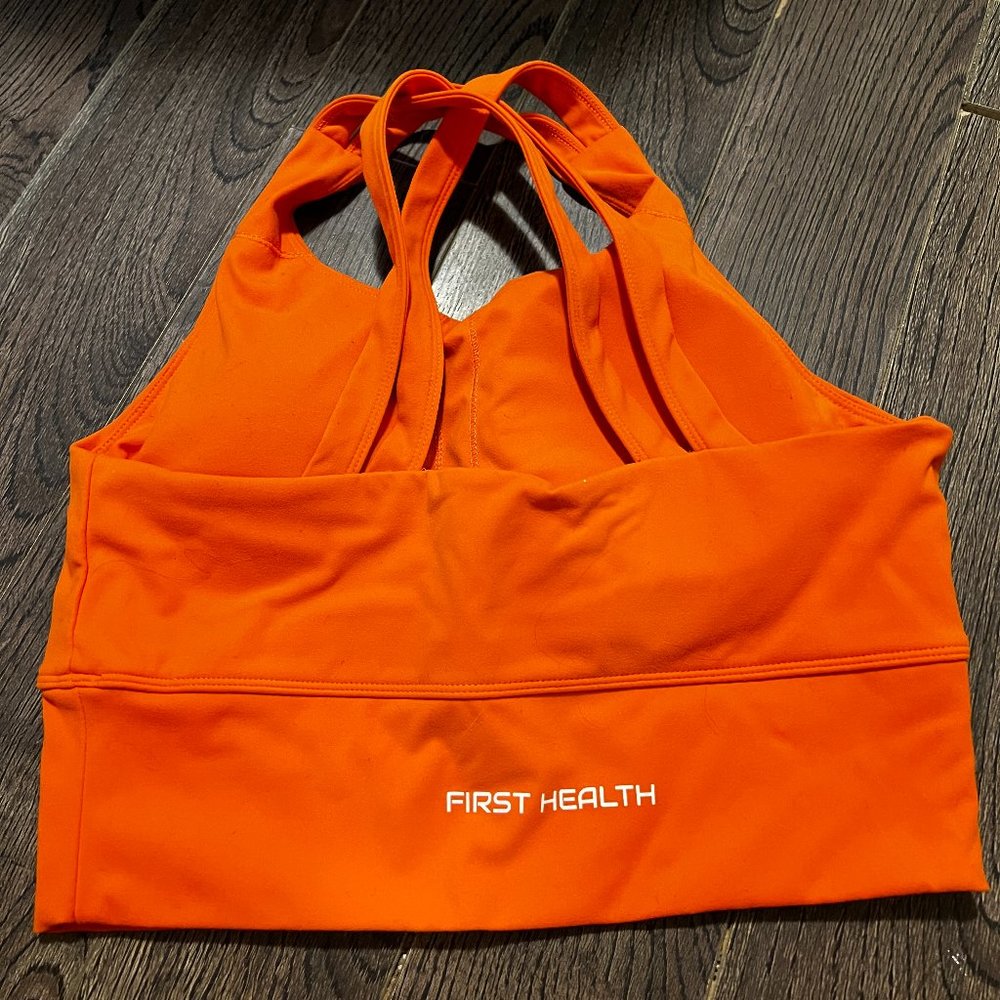 First Health Performance Crop Top - Orange
